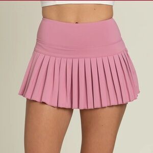 Goldhinge Light Mauve Pleated Tennis Skirt!